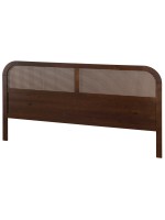 Cabeceira de cama no tamanho king na cor amendoado com palhinha indiana na cor amêndoa / Coleção Acapulco